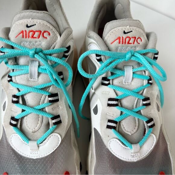 Nike Air Max 270 React Light Beige Chalk Unisex Athletic Shoe Men 8.5/Women 10 - Picture 4 of 15